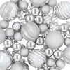 Kalėdų kamuoliukų rinkinys 88 vnt. Sidabrinė Ø 6 cm Plastmasė