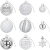 Kalėdų kamuoliukų rinkinys 88 vnt. Sidabrinė Ø 6 cm Plastmasė