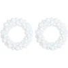 Kalėdų Kamuoliukų Vainikai 2 pcs Balta 33 x 33 x 7 cm