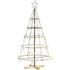 Kalėdų Kūgio Medis s stovu Juoda 126 cm Plienas
