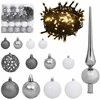 Dirbtinė Kalėdų eglutė Balta 210 cm PVC ir Metalas ir Plastikas