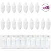 Kalėdų puošmena su pušų kankorėžiais 40 pcs Balta Plastmasė