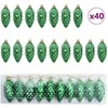 Kalėdų puošmena su pušų kankorėžiais 40 pcs Žalia Plastmasė