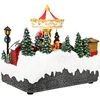 Kalėdų miestelis su karusele SALO 25,5 x 16 x 21,5 cm Derva