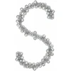 Kalėdų rutulių girlianda LED Sidabro 186 cm Polystirenas