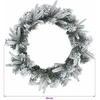Kalėdų Vainikas Balta Skersmuo 50 cm PVC ir PE