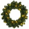 Kalėdų Vainikas Žalia Ø 30 cm PVC 25 LED