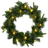 Kalėdų Vainikas Žalia Ø 30 cm PVC ir PE 25 LED