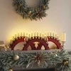 Kalėdų žvakių arkos su 10 LED žvakių 3 pcs Raudona