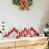 Kalėdų žvakių tiltas su 7 LED 3 pcs Raudona 39.5 x 5 x 29 cm