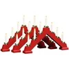 Kalėdų žvakių tiltas su 7 LED 3 pcs Raudona 39.5 x 5 x 29 cm