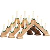 Kalėdų žvakių tiltas su 7 LED 3 pcs Ruda 39.5 x 5 x 29 cm