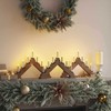 Kalėdų žvakių tiltas su 7 LED 3 pcs Ruda 39.5 x 5 x 29 cm