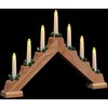 Kalėdų žvakių tiltas su 7 LED 3 pcs Ruda 39.5 x 5 x 29 cm