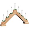 Kalėdų žvakių tiltas su 7 LED 3 pcs Ruda 39.5 x 5 x 29 cm