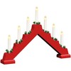 Kalėdų žvakių tiltas su 7 LED Raudona 39.5 x 5 x 29 cm