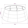 Kalėdųeglutėssijonas Kūgio forma Sidabrinė Ø 73 x 25,5 cm