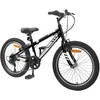 Kalnų Dviratis 20 Colių 6-Speed 5-8 metų amžiaus Juoda