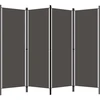 Kambario pertvara, 4 dalių, antracito spalvos, 200x180cm
