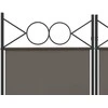Kambario pertvara, 6 dalių, antracito, 240x220cm, audinys