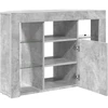 TV staliukas Kampinė LED televizoriaus spinta 100x40x68cm Betono pilka
