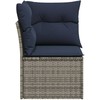 | Sodo sofa | su pagalve Pilka 62 x 62 x 69 cm Poli ratanas