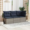 | Sodo sofa | su pagalve Pilka 62 x 62 x 69 cm Poli ratanas