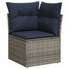 | Sodo sofa | su pagalve Pilka 62 x 62 x 69 cm Poli ratanas