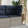 Sodo sofa su pagalve Pilka 62 x 62 x 69 cm poliratanas