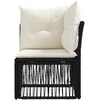 Kampinė sofa Juoda poliratanas