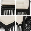 Kampinė sofa Juoda poliratanas