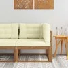 Lauko kampinis sofa Natūrali