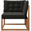 Lauko kampinė sofa Kietasis akacijos medis ir Textilene