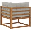 Lauko kampinis sofa Natūrali