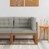 Lauko kampinis sofa Natūrali