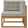 Lauko kampinis sofa Natūrali