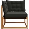 Lauko kampinė sofa Kietasis akacijos medis ir Textilene
