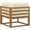Lauko kampinis sofa Natūrali