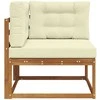 Lauko kampinis sofa Natūrali