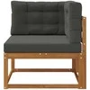 Lauko kampinis sofa Natūrali