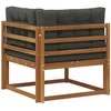 Lauko kampinis sofa Natūrali