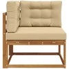 Lauko kampinis sofa Natūrali