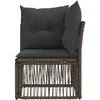 Kampinė sofa Pilka poliratanas