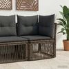 Kampinė sofa Pilka poliratanas