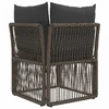 Kampinė sofa Pilka poliratanas