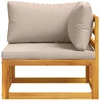 Kampinė sofa su pagalvėlėmis Kietos akacijos mediena Natūrali