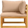 Kampinė sofa su pagalvėlėmis Natūrali