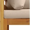 Kampinė sofa su pagalvėlėmis Kietos akacijos mediena Natūrali