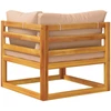 Kampinė sofa su pagalvėlėmis Natūrali