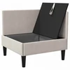 Kampinė Sofa su Saugykla Avižinė Aksomas